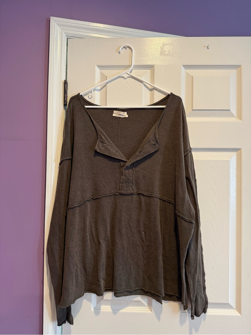 Urban Outfitters Dark Charcoal Ribbed Top